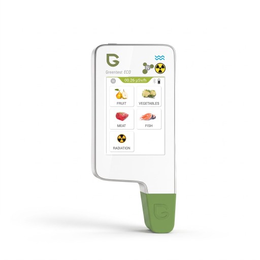 Tester dusičnanov v potravinách s detekciou radiácie ECO 4FT, 0–9999 mg/kg, farebný TFT displej, biely, pre ovocie, zeleninu, mäso a ryby