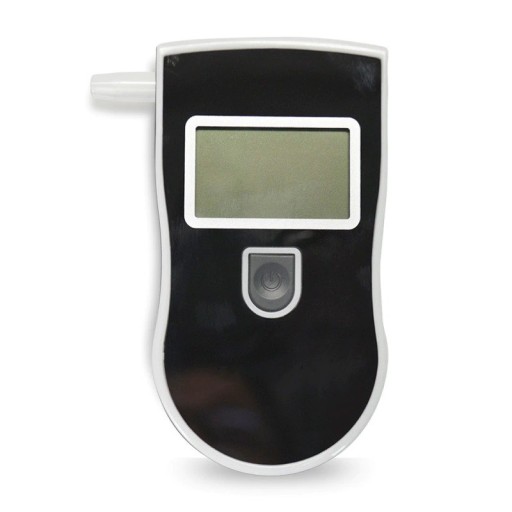 Testeur d'alcool numérique avec capteur à semi-conducteur Écran LCD rétroéclairé Précision 0,1 ‰ Dimensions 11,2 x 6,1 x 2,9 cm Comprend 5 embouts
