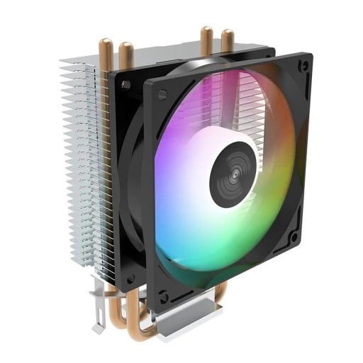 TEUCER A200 CPU chladič s 2/4 heat pipes 3PIN PWM tichý RGB ventilátor 134×90×63mm vzduchové chlazení kompatibilné s procesormi Intel