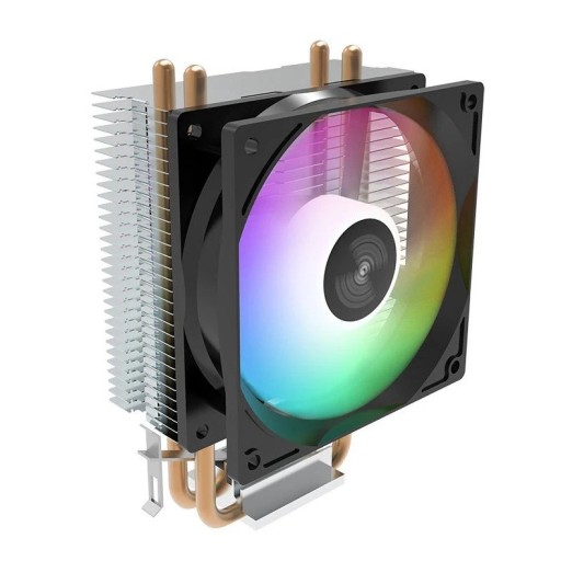 TEUCER A200 CPU-kylare med 2/4 värmerör 3PIN PWM tyst RGB-fläkt 134×90×63mm luftkylning kompatibel med Intel-processorer