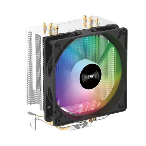 TEUCER A400 CPU chladič s 2/4 heat pipes 3PIN PWM tichý RGB ventilátor 155×120×75mm vzduchové chlazení kompatibilní s procesory Intel