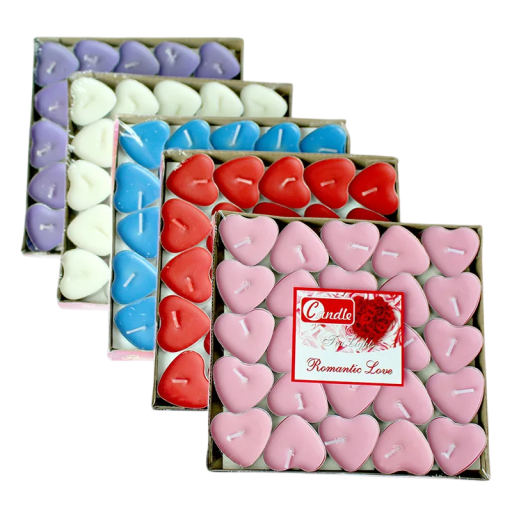 Theelichtjes in de vorm van een hart set van 50 stuks decoratieve theelichtjes voor bruiloften jubilea verjaardagen en DIY decoraties