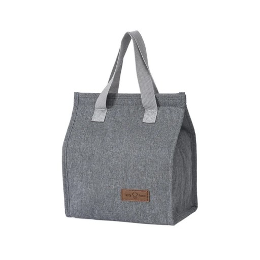 Thermische voedseltas 25,5x22,5x13 cm Neutrale kleuren Compacte afmetingen Isolatielaag Ritssluiting Lunchtas Picknick