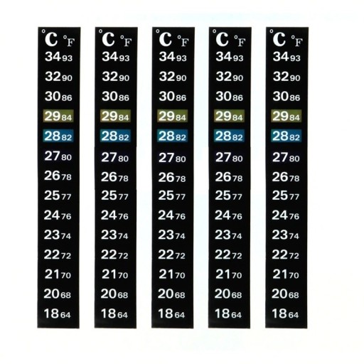 Thermomètre d'aquarium adhésif 5 pièces