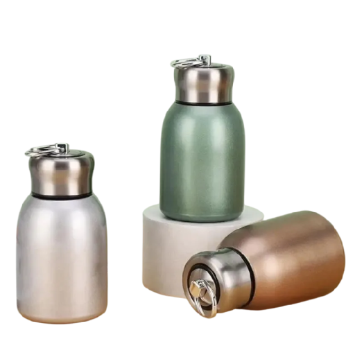 Thermos 300 ml en acier inoxydable 7 x 14 cm Étanchéité sous vide Petite bouteille thermos de voyage pour boissons Café Thé Boissons froides et chaudes