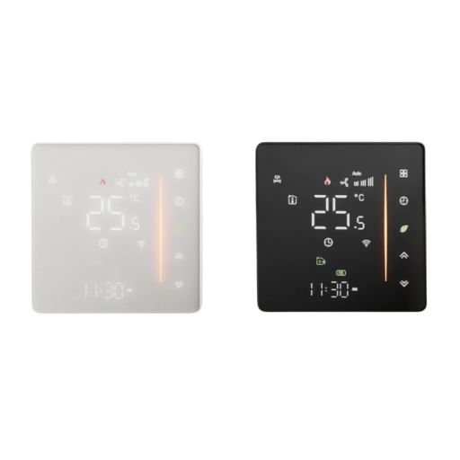 Thermostat de température ambiante 88 x 88 mm Zigbee pour chauffage par le sol à eau Maison intelligente Mode hebdomadaire programmable