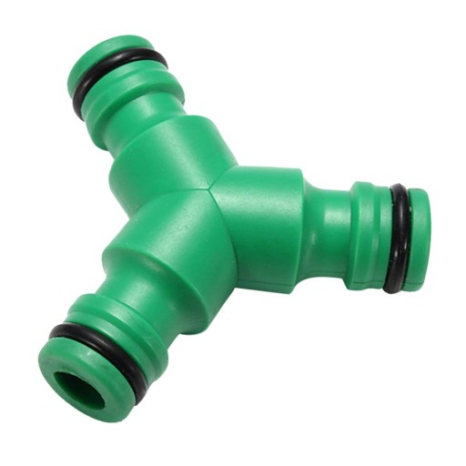Three-Way Connector for Garden Hoses