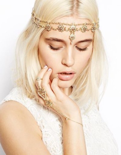 Tiara de casamento dourada