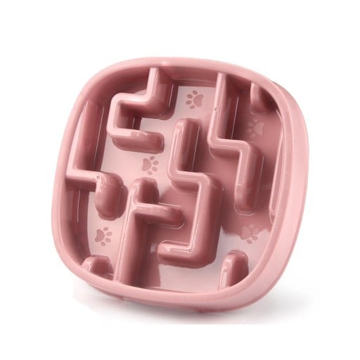 Tigela anti-embalagem para cães e gatos 18,5x18,5x3,5 cm Tigela quadrada com cantos arredondados Tigela antiderrapante com saliências