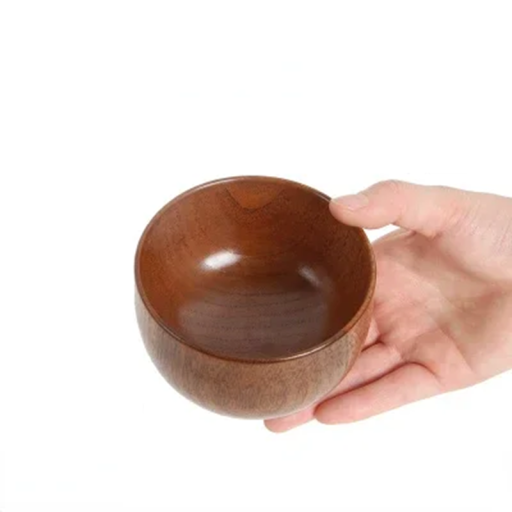 Tigela de madeira japonesa 200 ml 6,8 x 9 cm Design tradicional Tigela de madeira para sopa, arroz ou sushi Tigela de servir estilosa da cozinha Zen