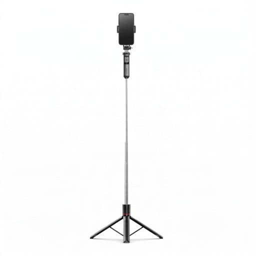 Tijă selfie cu trepied de 1,7 m cu telecomandă Bluetooth Suport rotativ pentru telefon 360° Filet 1/4 Oțel inoxidabil Negru pentru fotografii