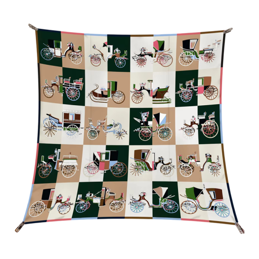 Timeless Sophisticated French Women's Square Scarf with Multifunctional Design for Head, Neck, Hair, Body, Four Seasons