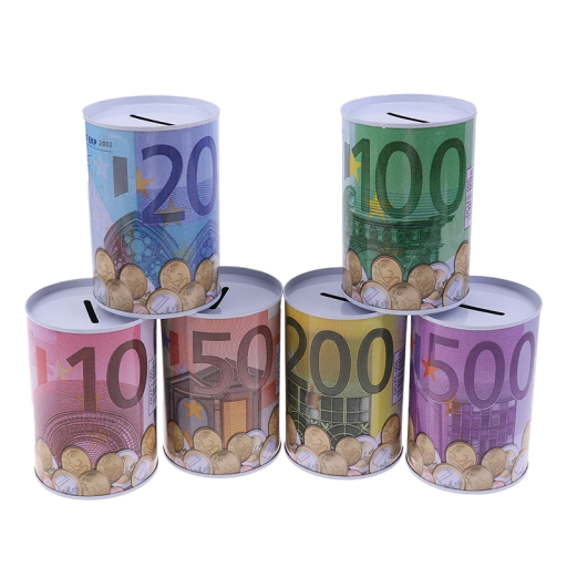 Tin Money Box Savings Box for Children and Adults 11 x 7.5 cm