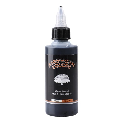Tinta para aerógrafo 100 ml Acrílica à base de água pronta a usar sem diluição Secagem rápida e resistente à água Para modelos, têxteis, calçado e madeira