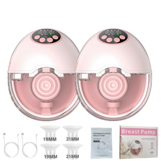 Tiralatte elettrico portatile con riscaldamento a 45 °C 19 mm 21 mm PP silicone spegnimento automatico 30 min di estrazione del latte