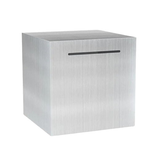 Tirelire en acier inoxydable 15 x 15 cm Tirelire pour enfants et adultes