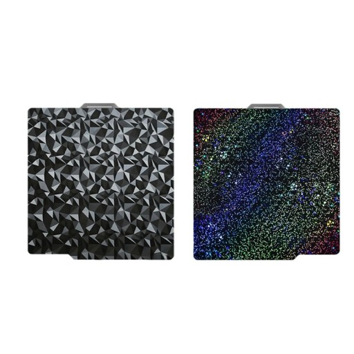 Tisková podložka pro 3D tiskárnu PEO-Starry 257 x 257 mm oboustranná Ocelový hladký plech Černo-duhová Bambu Lab X1 P1 A1 pro PLA a PETG