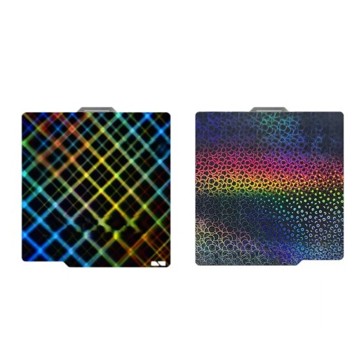 Tisková podložka pro 3D tiskárnu PEY Skynet-Kaleidoscope oboustranná 257 x 257 mm Ocelový plech Černo-duhová Bambu Lab X1 P1 A1 pro PLA
