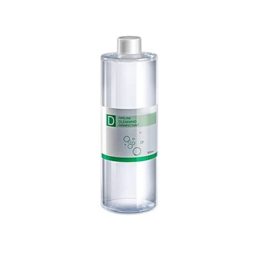 Tisztító oldat dermabráziós készülékekhez 500 ml Tisztító oldat csövek és elosztók tisztításához Átlátszó Univerzális kompatibilitás Karbantartáshoz kezelés után