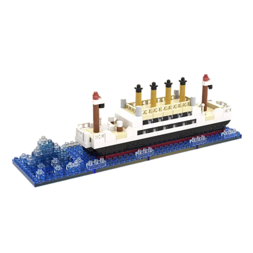 Titanic byggesæt 16 x 4 x 5 cm 350 dele Mini skibsbyggesæt til børn Historisk model af den legendariske damper Kreativt legetøjsskib Titanic