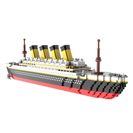 Titanic-rakennussarja 58 x 8 x 17 cm 3688 osaa Suuri lasten rakennussarja legendaarisesta laivasta Titanic-laivan historiallinen pienoismalli Luova