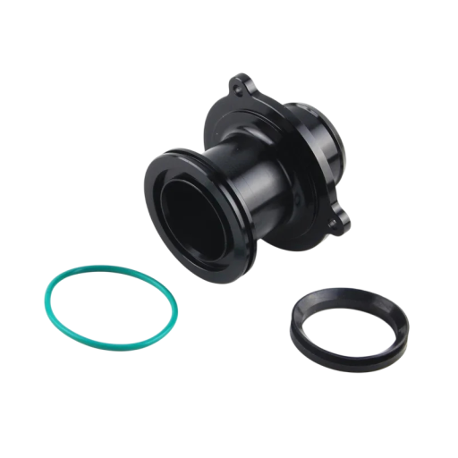 Tlumič turba do auta hliníkový průměr 41 a 46 mm rozměr 70 x 85 mm náhradní díl odolný černý na sání turba a tuning motoru