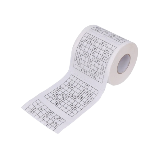Toaletní papír se sudoku Zábavný toaletní papír 1 role/240 ks