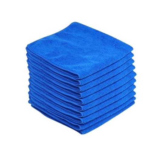 Toalha de polimento de carro 30x30 cm Azul Microfibra Conjunto 10 unid Detalhamento de automóveis Panos de limpeza