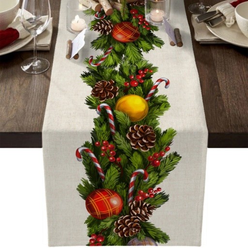 Toalha decorativa de Natal 180 x 33 cm