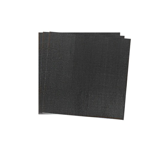 Toalhas de papel 20 unid 16,5 × 16,5 cm toalhas de papel descartáveis pretas toalhas de mesa para refeições festas convívios