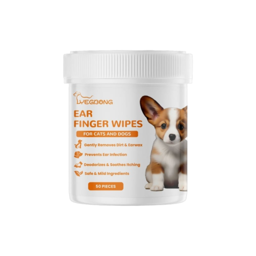 Toalhetes de limpeza para ouvidos e patas de cães e gatos 50 un