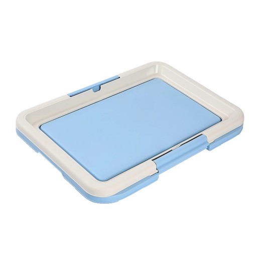Toiletmat voor honden en puppy's draagbaar 47x34 cm met stevige plastic rand voor thuisgebruik en reizen