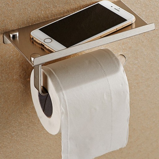 Toiletpapirholder med telefonholder