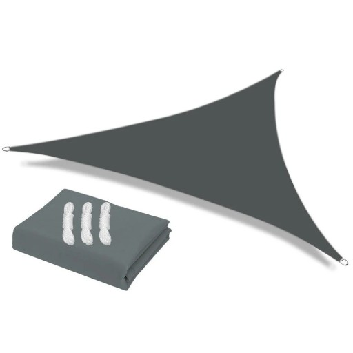 Toldo triangular impermeável 3,6 x 3,6 x 3,6 m com 98% de filtro UV Lona para jardim terraço varanda espaço exterior camping