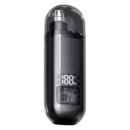 Tondeuse électrique portable pour poils de nez rechargeable par USB Tondeuse à sourcils, oreilles et nez tête rotative à 360° Indicateur de charge