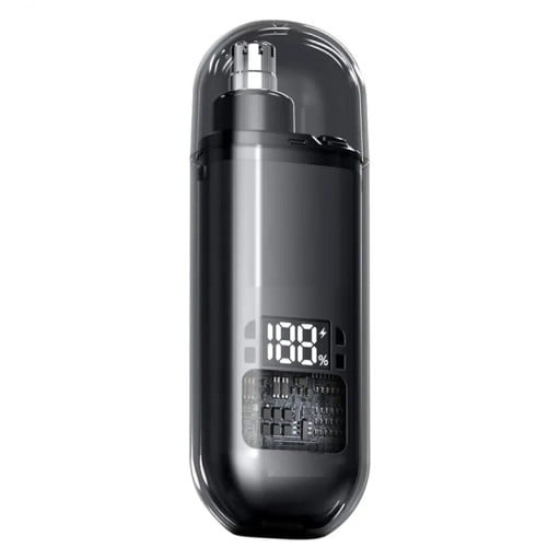 Tondeuse électrique portable pour poils de nez rechargeable par USB Tondeuse à sourcils, oreilles et nez tête rotative à 360° Indicateur