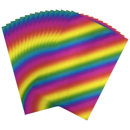 Tonerowa reaktywna folia do gorącego tłoczenia A4 20 × 29 cm tęczowe paski do drukarki laserowej i laminatora projekty DIY