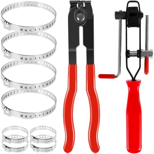 Tool Set for Fitting CV Joint Boots and Hoses Strapping Tool with Handle Ear Clamp Pliers Stainless Steel Straps CV Joint Service