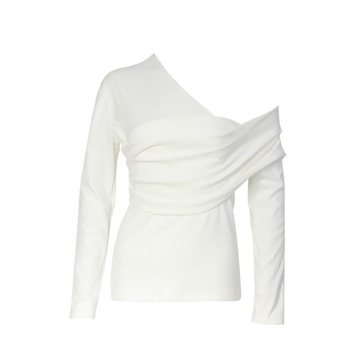 Top asimmetrico da donna con spalla scoperta