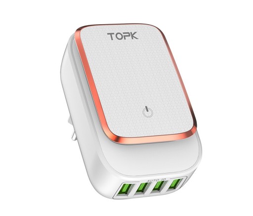 TOP Carregador LED de parede com 4 portas J1628