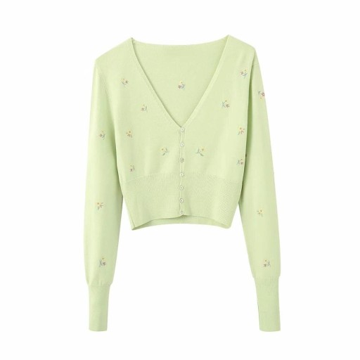 Top corto da donna con maniche lunghe A2360