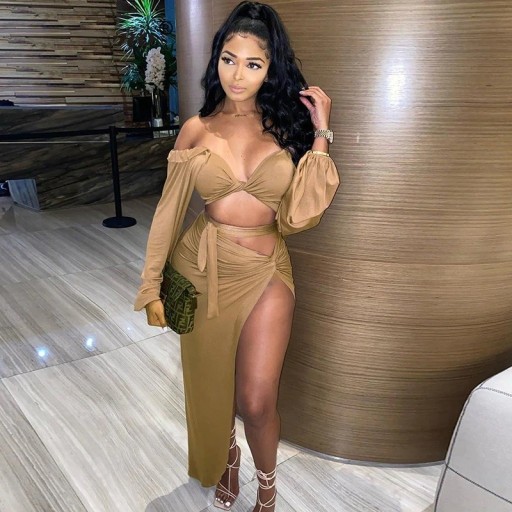 Top corto da donna e gonna B1044