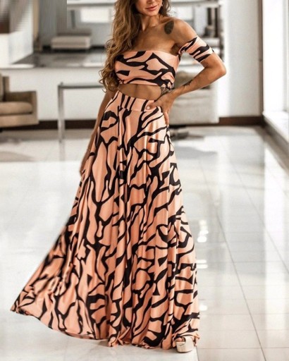 Top corto da donna e gonna B1161