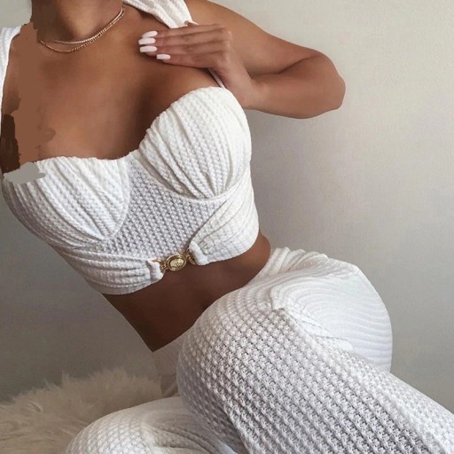 Top corto da donna e pantaloni B1164