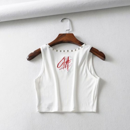 Top corto sin mangas para mujer B276