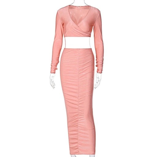 Top corto y falda de mujer B1023