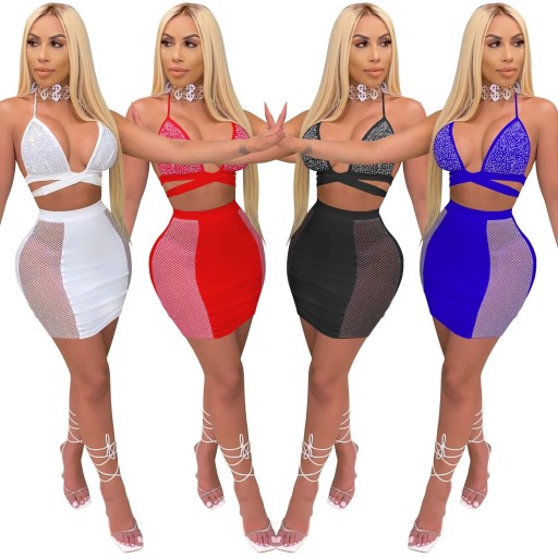 Top court femme et jupe B1065