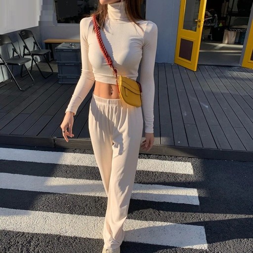Top court pour femmes et pantalons
