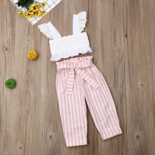 Top court pour fille et pantalon L1321