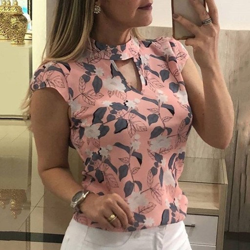 Top da donna con motivo floreale